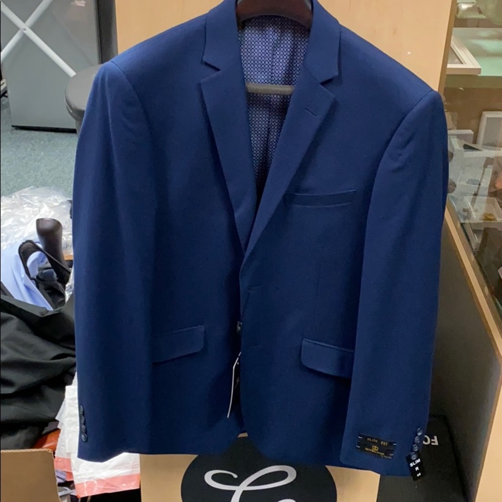 Navy blue blazer slim fit